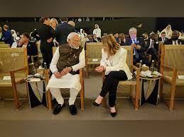 PM Modi In G7 Summit: 01 साल में पांचवीं बार हुई PM MODI और GIORGUA MELONI की मुलाकात, देखें तस्वीरों में... 222