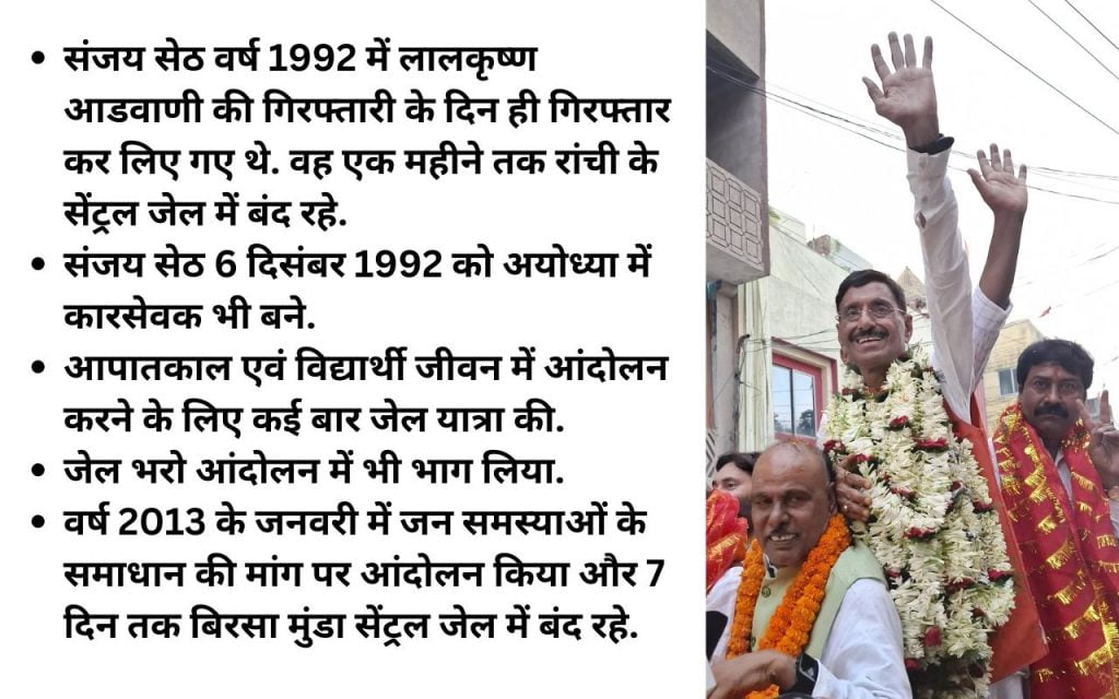 MODI 3.0 सरकार में रांची के सांसद संजय सेठ बने राज्यमंत्री, भाजपा कार्यकर्ता से मंत्री तक का जानें सफर 3 MODI 3.0 सरकार में रांची के सांसद संजय सेठ बने राज्यमंत्री, भाजपा कार्यकर्ता से मंत्री तक का जानें सफर