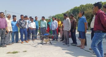 भागलपुर सिटी: गोपालपुर में ड्रोन से कराया गया कीटनाशक का छिड़काव
