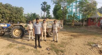 Bhagalpur News: भागलपुर में बालू की अवैध ढुलाई करते 1 ट्रैक्टर और 3 जुगाड़ गाड़ी जब्त
