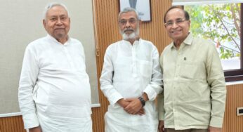 बिहार के सीएम से जदयू के वरिष्ठ नेता हीरा पांडेय ने की भागलपुर की राजनीति पर चर्चा