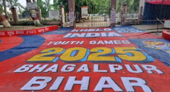 सिलीगुड़ी के कलाकारों ने भागलपुर में बिखेरे रंगों के इंद्रधनुष, खेलो इंडिया यूथ गेम्स 2025 बना कलामय