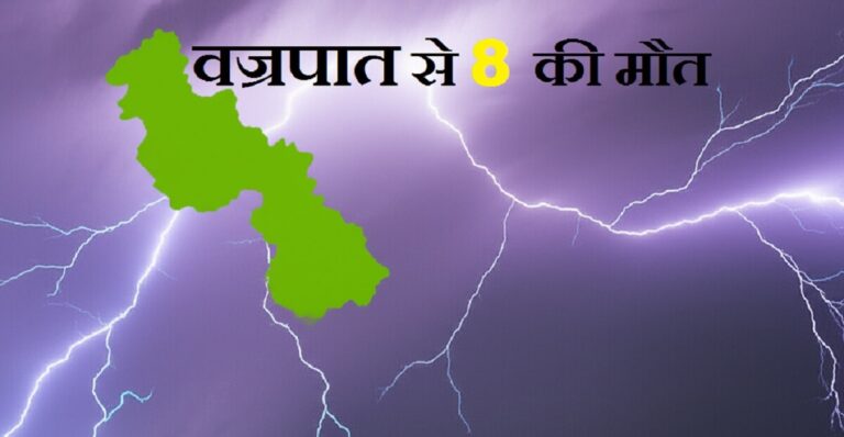 वज्रपात से झारखंड में कोहराम; 5 जिलों में 8 की मौत, 6 घायल, 17 मवेशी भी चपेट में आए