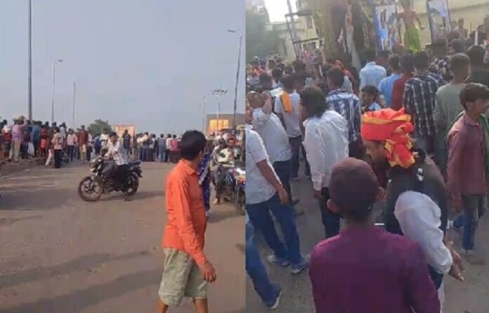 विसर्जन शोभा यात्रा में दो पक्षों में झड़प,