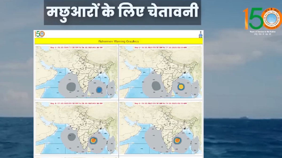 Cyclone Montha Tracker: 110 की रफ्तार से तबाही मचाने आ रहा प्रचंड चक्रवाती तूफान मोन्था, आंध्र–ओडिशा में अलर्ट की घंटियां तेज Cyclone Montha Tracker: 110 की रफ्तार से तबाही मचाने आ रहा प्रचंड चक्रवाती तूफान मोन्था, आंध्र–ओडिशा में अलर्ट की घंटियां तेज Cyclone Montha Tracker